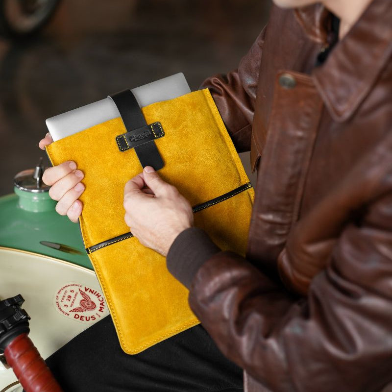 Detachable laptop sleeves comes with handmade genuine leather eastwood backpack
