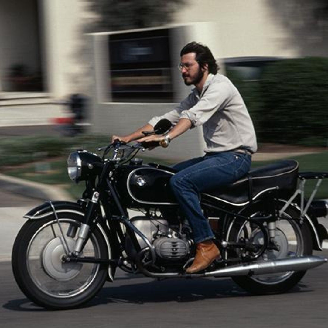 Machine Steve Riding Steve Jobs… A visionary on a Motorcycle – trip machine company