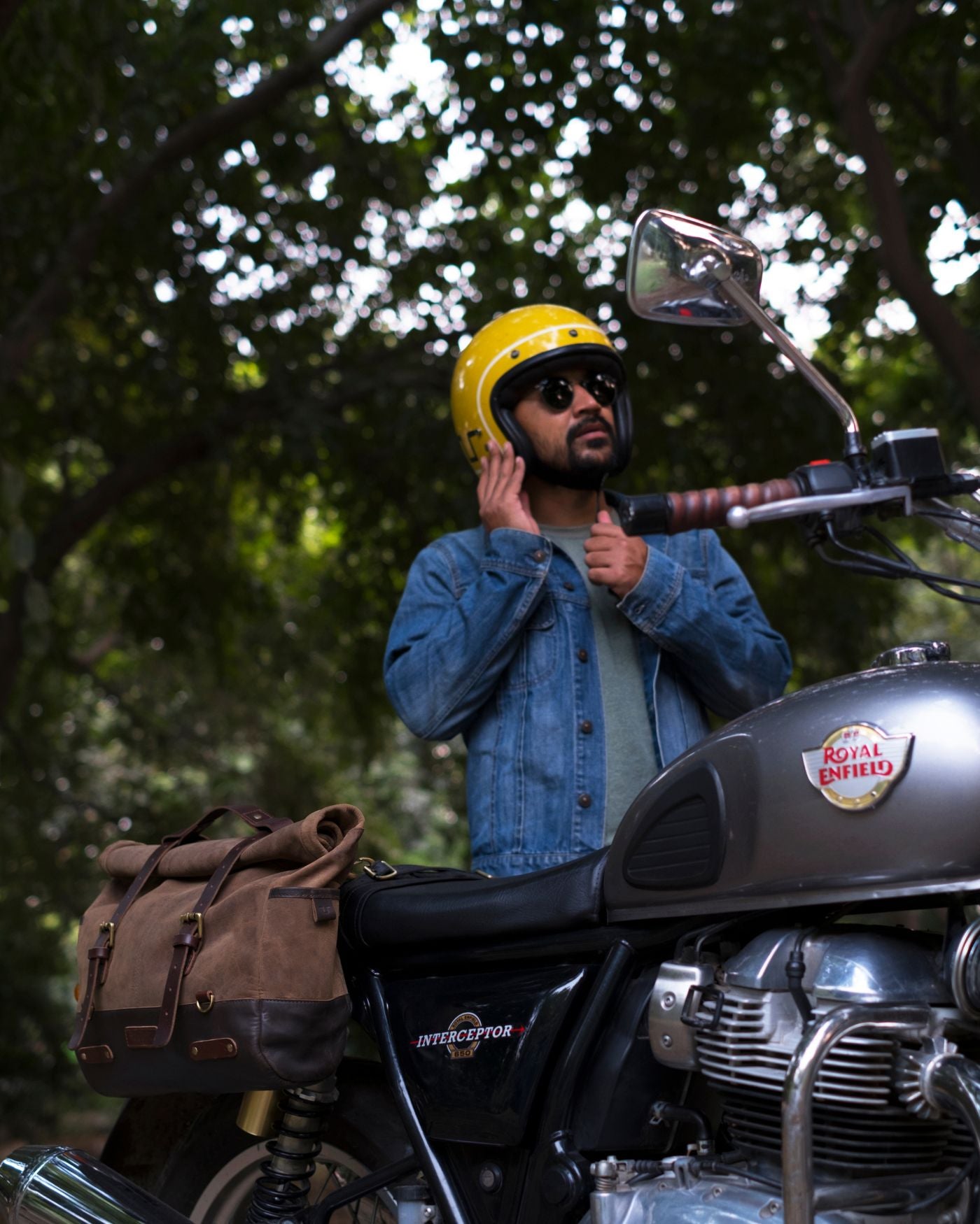 zero: denim riding jacket – trip machine company