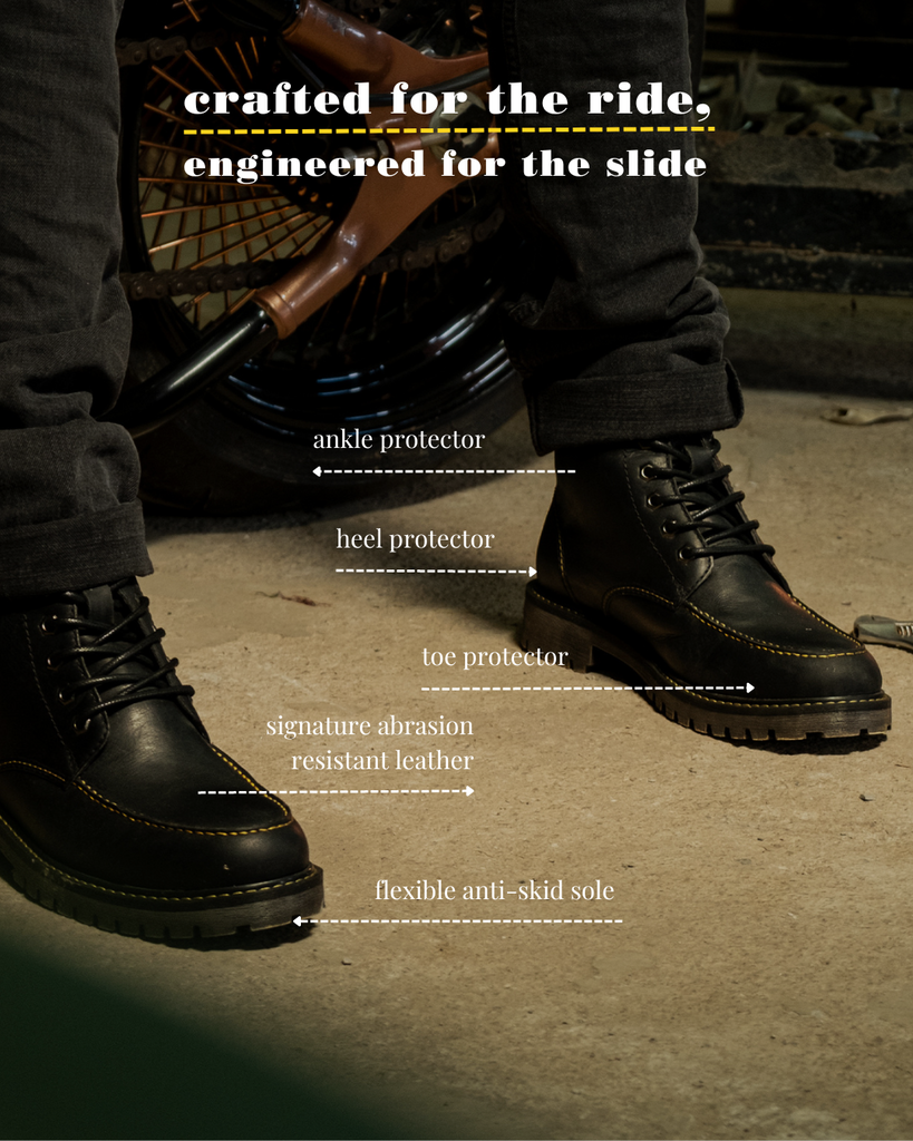 Mens black moc toe top boots