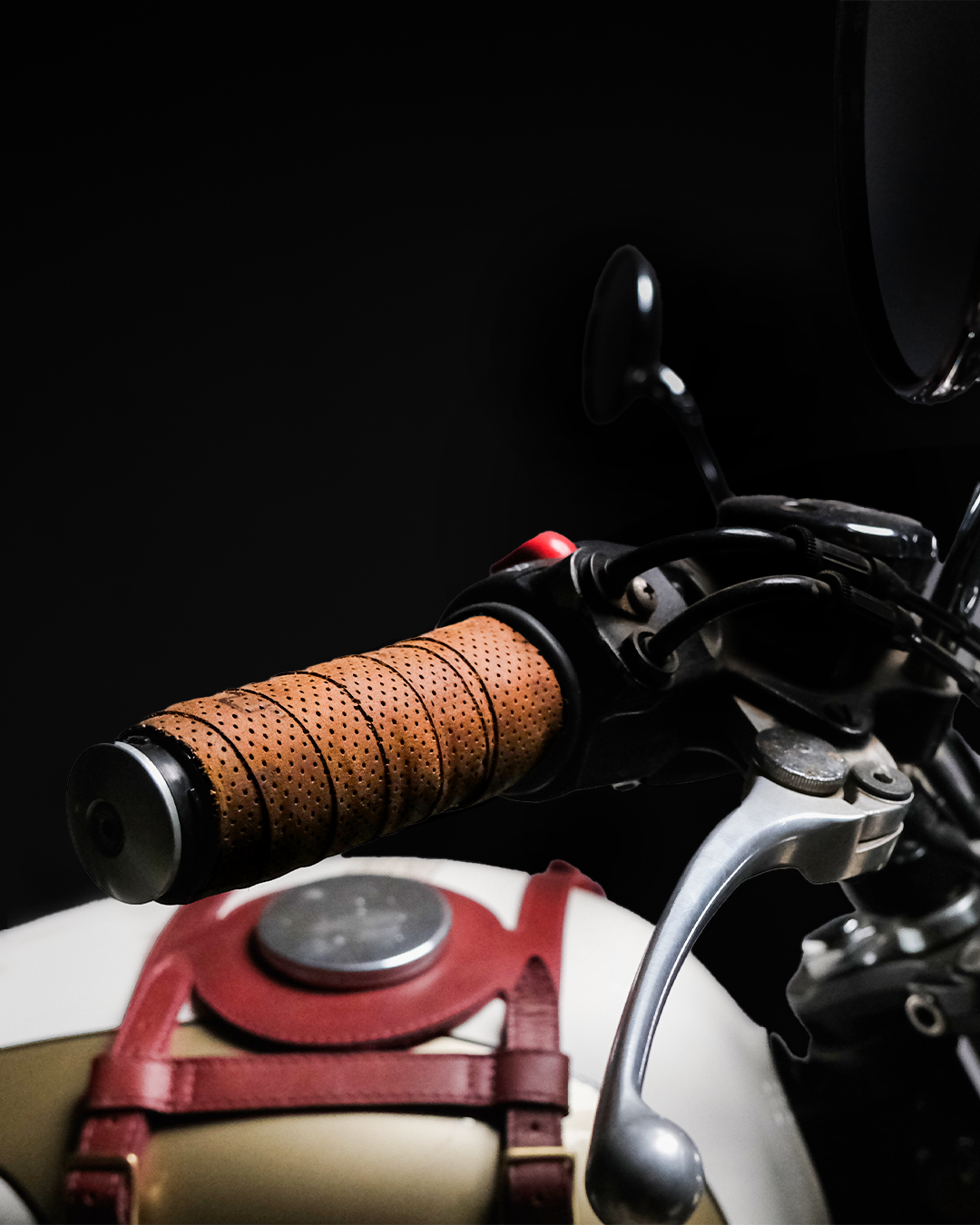 Leather grips for royal 2025 enfield