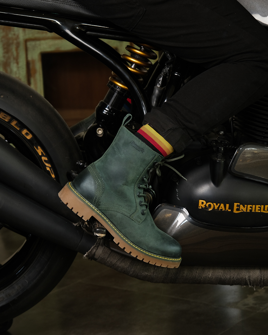 Forest green boots sale